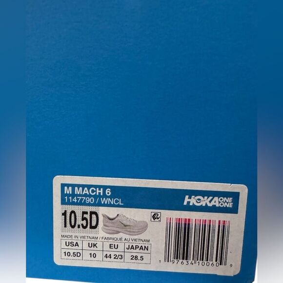 HOKA One One Mach 6 Supportive Running Shoes 1147790-FTG Men's US 10.5 EU 44 2/3 - Picture 11 of 15